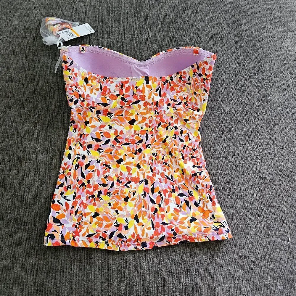 Anne cole Women's Twist Front Bandeau Swim Top size Small